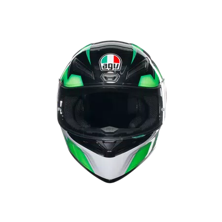 K1 S KRIPTON BLACK/GREEN - MOTORBIKE FULL FACE HELMET E2206 -  - 2
