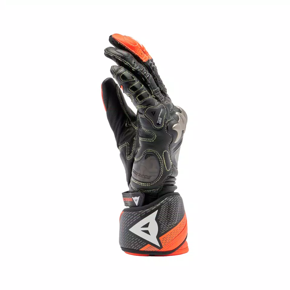 FULL METAL 7 MEN S MOTORCYCLE RACING LEATHER GLOVES BLACK RED FLUO Dainese