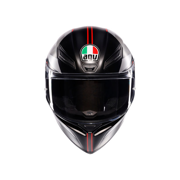 k1-s-lap-matt-black-grey-red-motorbike-full-face-helmet-e2206 image number 1