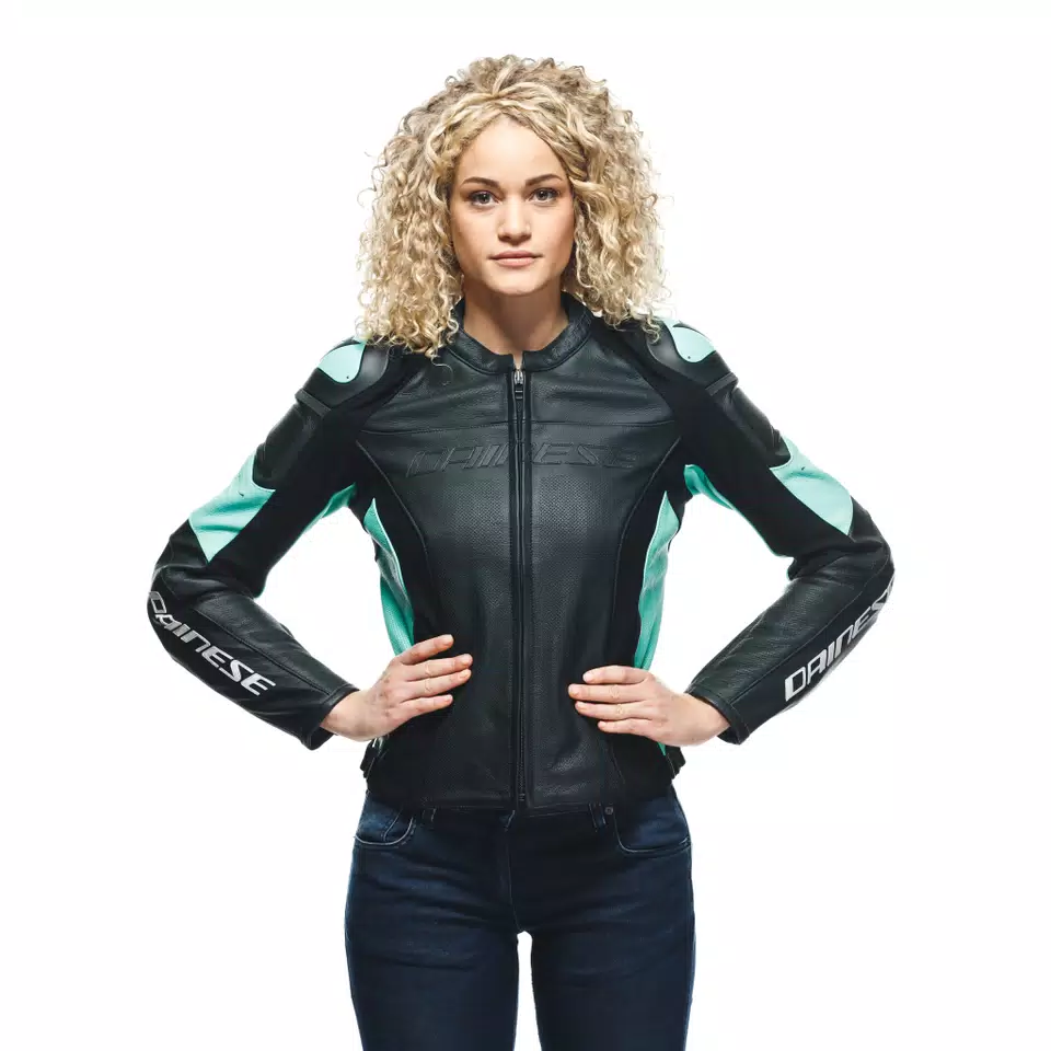 RACING 4 - WOMEN'S MOTORCYCLE PERFORATED LEATHER JACKET