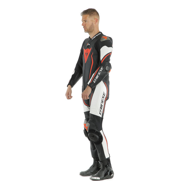 MISANO 2 D-AIR PERF. 1PC SUIT BLACK/WHITE/FLUO-RED- One Piece Suits