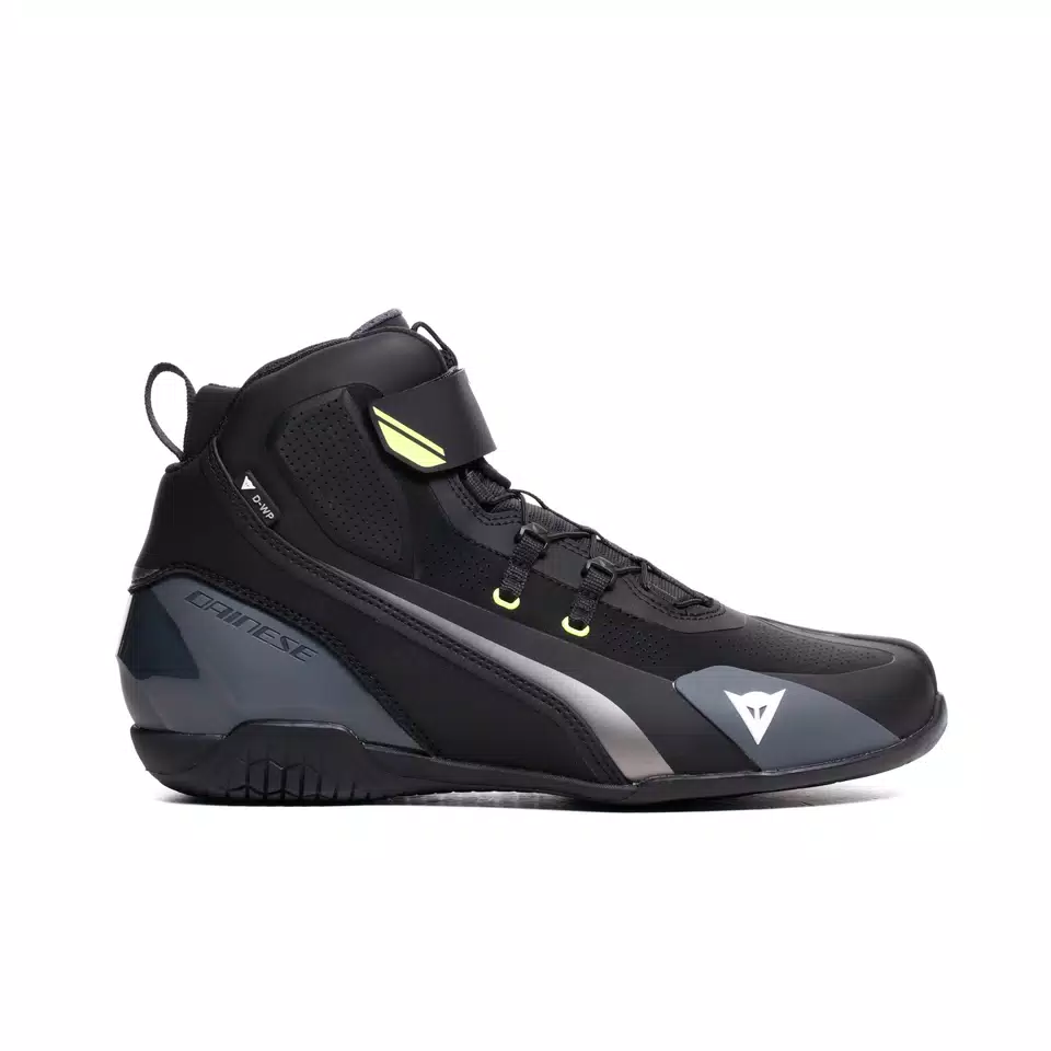 HERIAN D-WP - WATERPROOF MOTORCYCLE SHOES - BLACK/WHITE/YELLOW-FLUO - 2