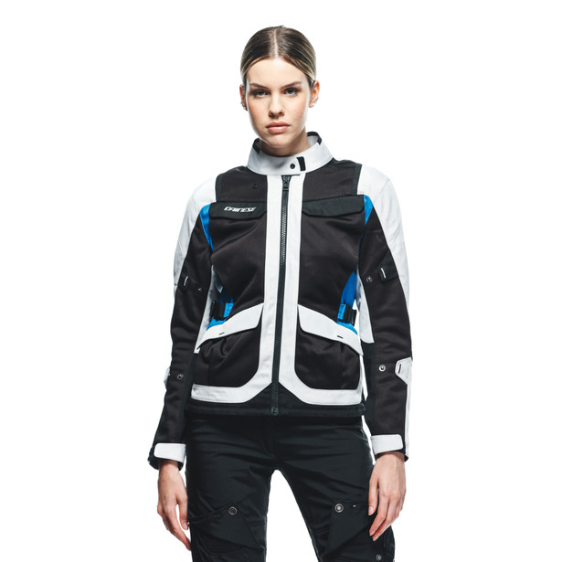 desert-tex-giacca-moto-touring-estiva-in-tessuto-donna-glacier-gray-black-performance-blue image number 6