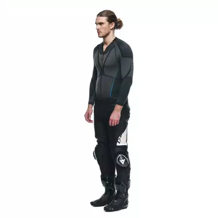DELTA 4 - MEN'S MOTORCYCLE LEATHER PANTS - BLACK/WHITE - 4
