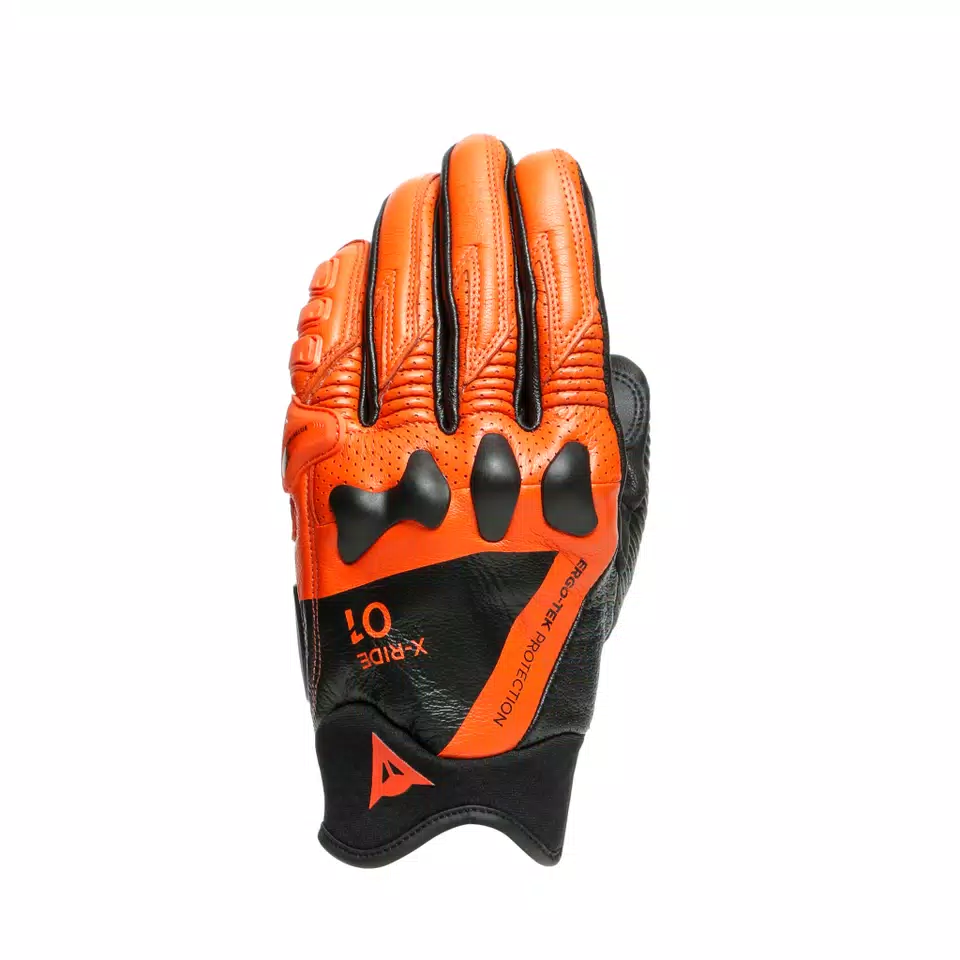 X RIDE GLOVES BLACK FLAME ORANGE Dainese