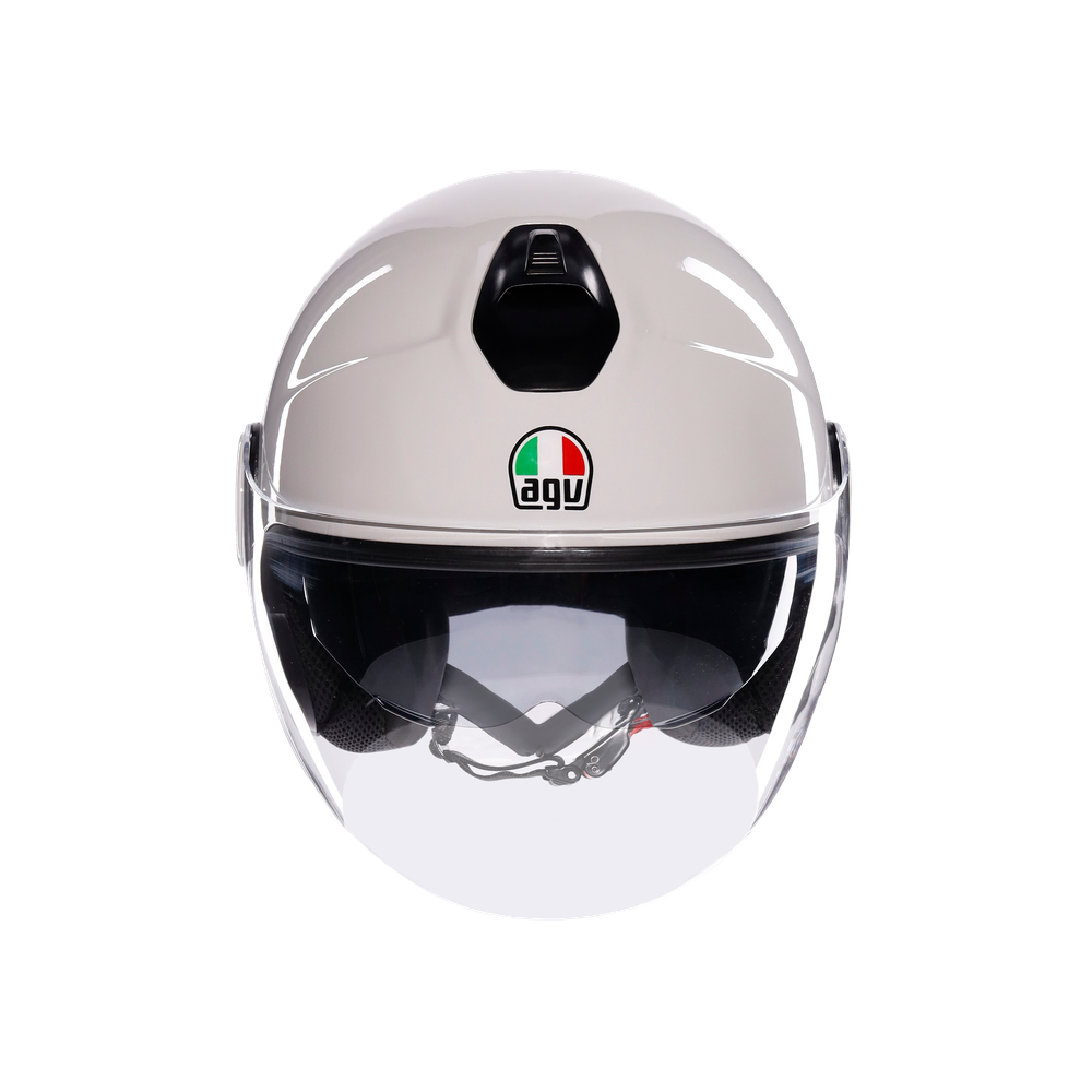eteres-mono-materia-white-motorbike-open-face-helmet-e2206 image number 1