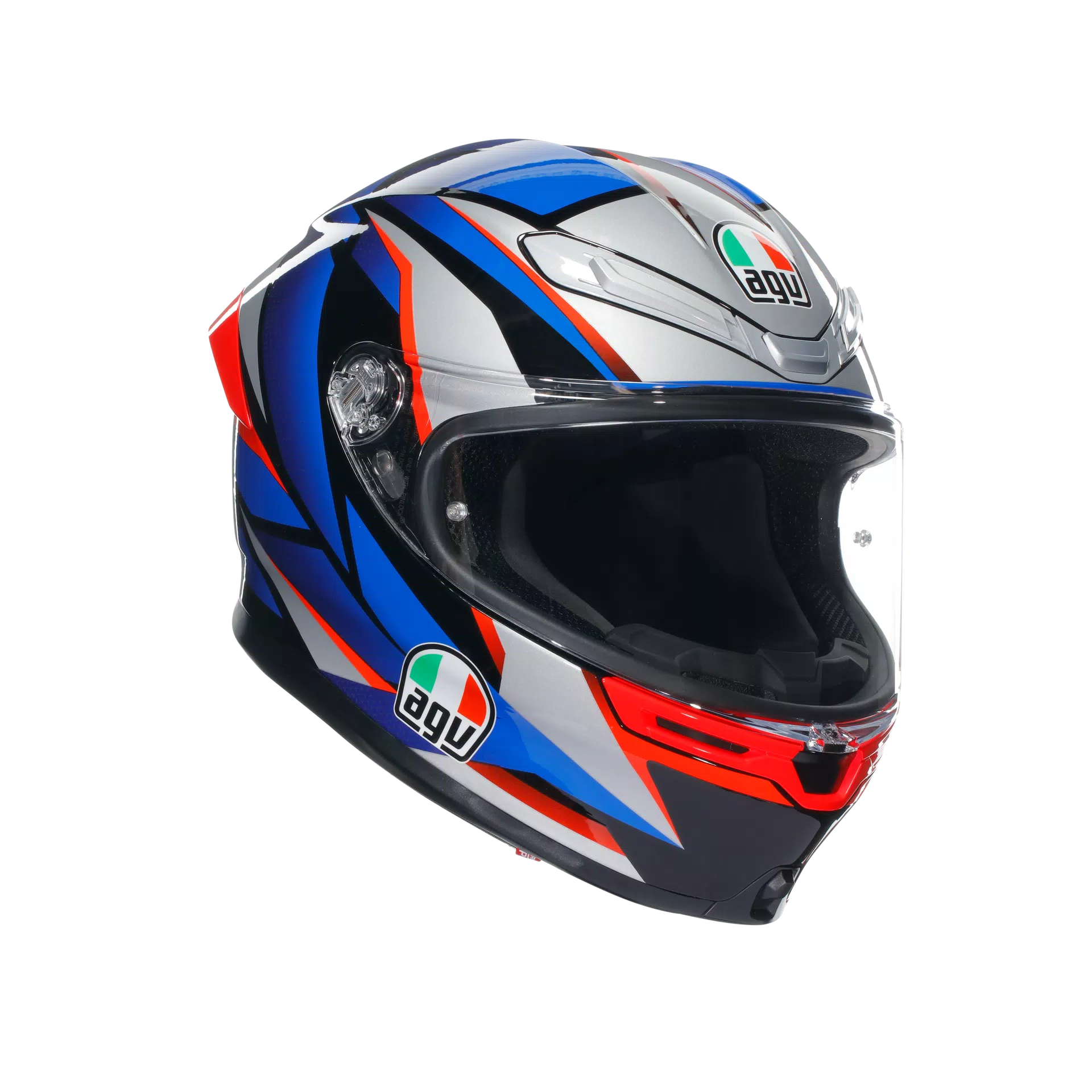 K6 S SLASHCUT BLACK/BLUE/RED - MOTORBIKE FULL FACE HELMET DOT (E2206)