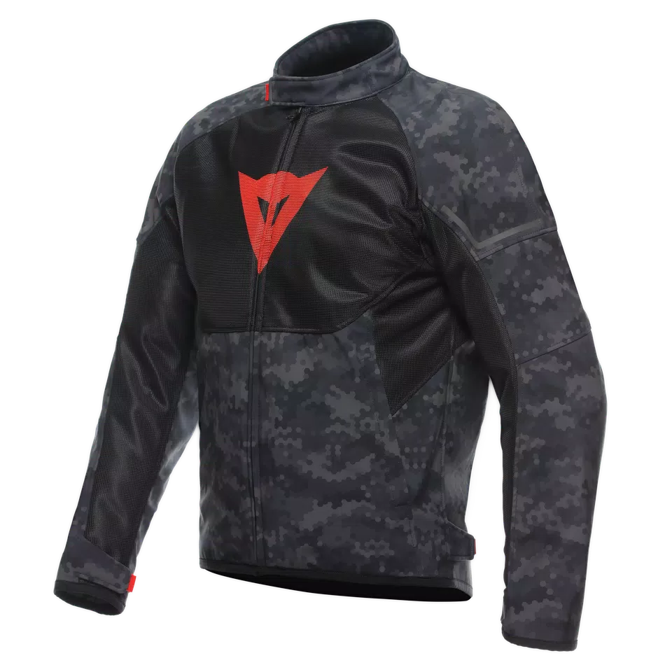 IGNITE AIR TEX - MEN'S SUMMER MOTORCYCLE JACKET IN FABRIC - CAMO-GRAY/BLACK/FLUO-RED - 1