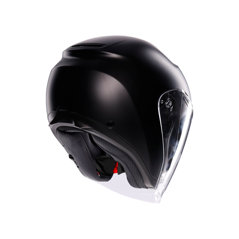 irides-mono-matt-black-motorbike-open-face-helmet-e2206 image number 5