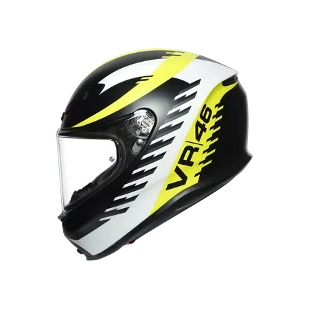 K6 AGV DOT(ECE) TOP MPLK - RAPID 46 MATT BLACK/WH/YELLOW -  - 4