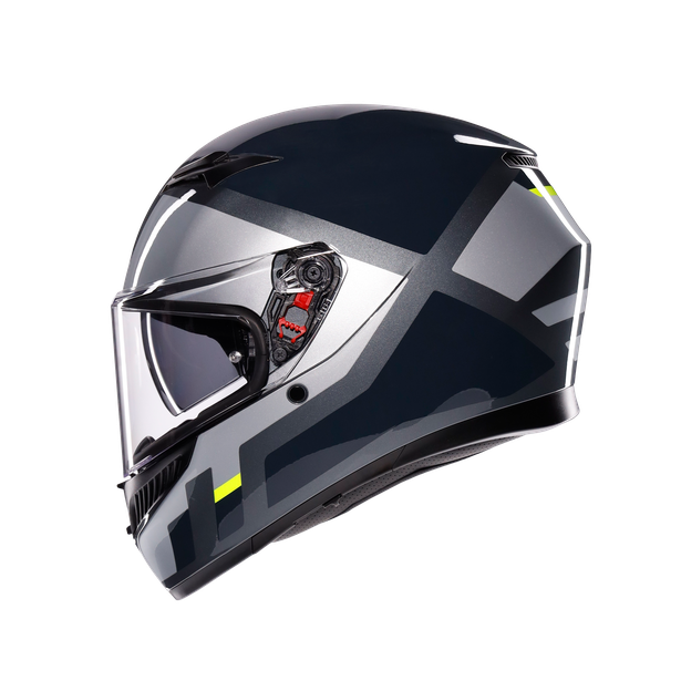 k3-shade-grey-yellow-fluo-motorbike-full-face-helmet-e2206 image number 3
