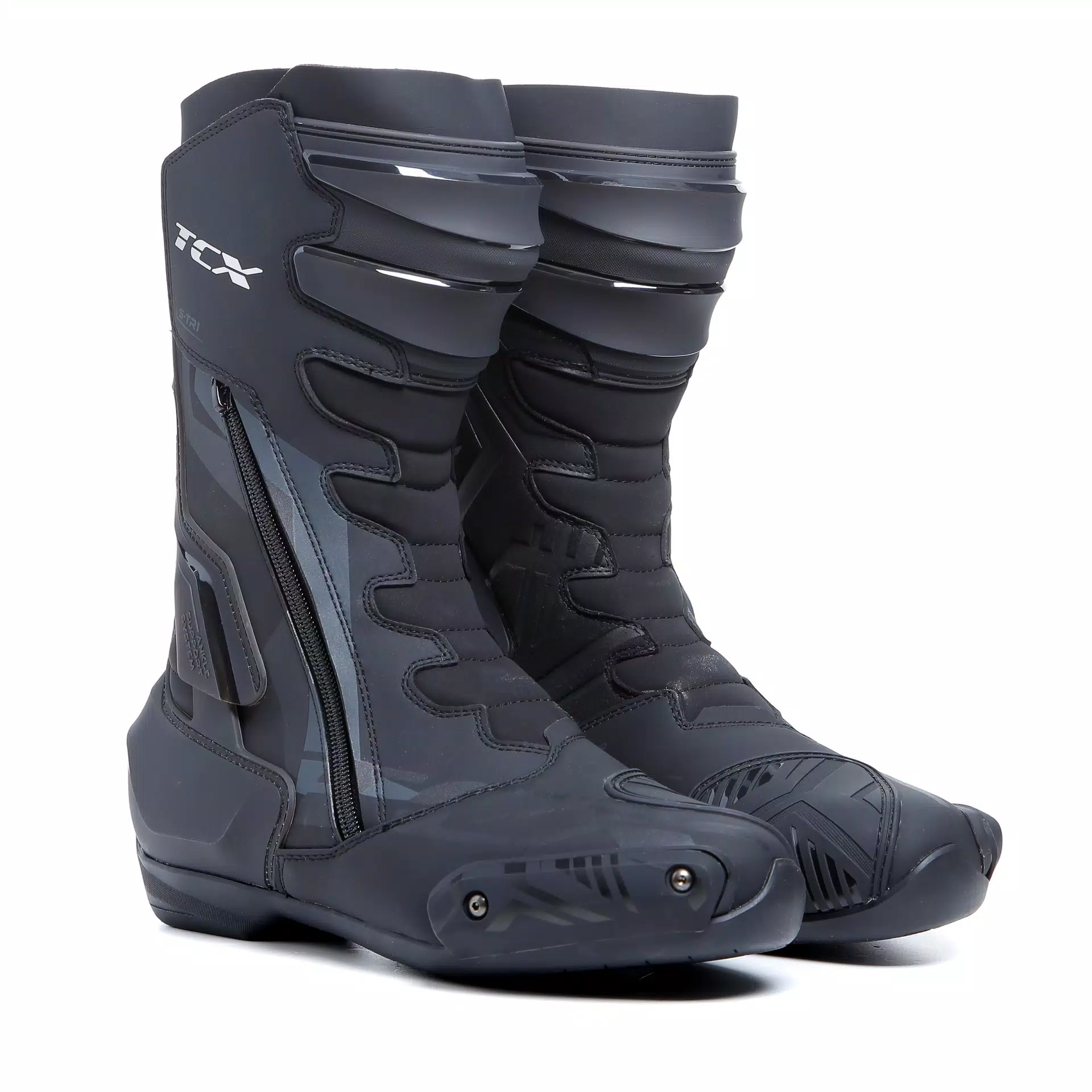 S-TR1 MOTORRADSTIEFEL HERREN - SCHWARZ