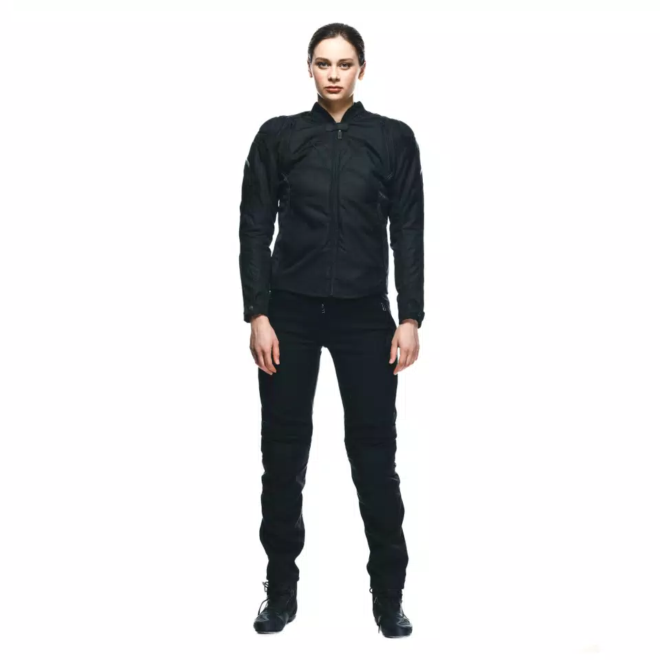 DRAKE 2 AIR - WOMEN'S SUMMER MOTORCYCLE PANTS IN FABRIC - BLACK/BLACK - 3