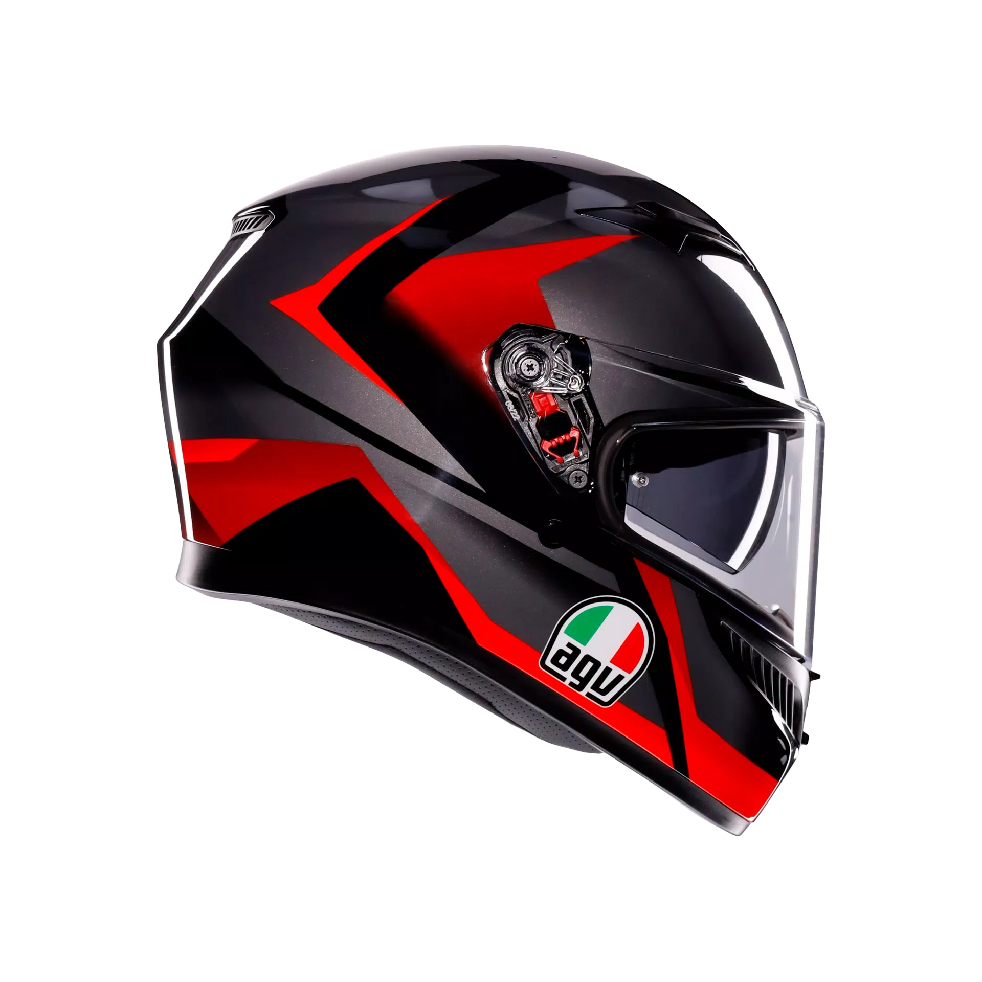 K3 STRIGA BLACK/GREY/RED - CASQUE MOTO INTÉGRAL E2206