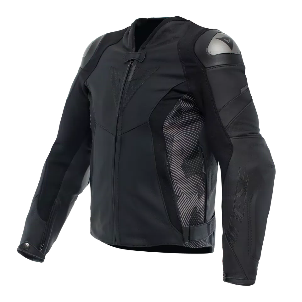 AVRO 5 LEATHER JACKET - BLACK/ANTHRACITE - 1