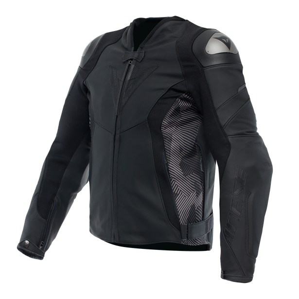 avro-5-giacca-moto-in-pelle-uomo-black-anthracite image number 0