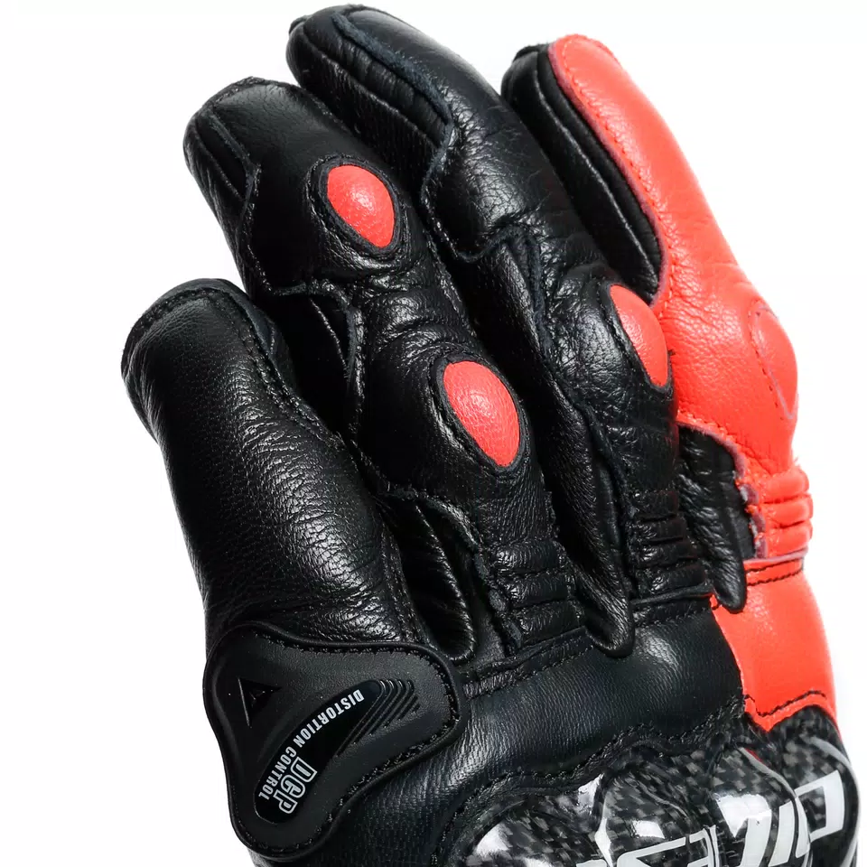 CARBON 3 LONG GLOVES - BLACK/FLUO-RED/WHITE - 7