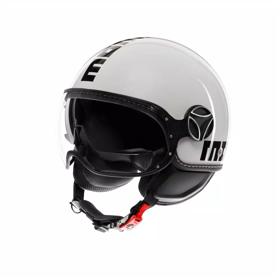 MOMODESIGN FGTR EVO WHITE QUARZ / BLACK - JET HELMET WITH DUAL VISOR E2206 -  - 1