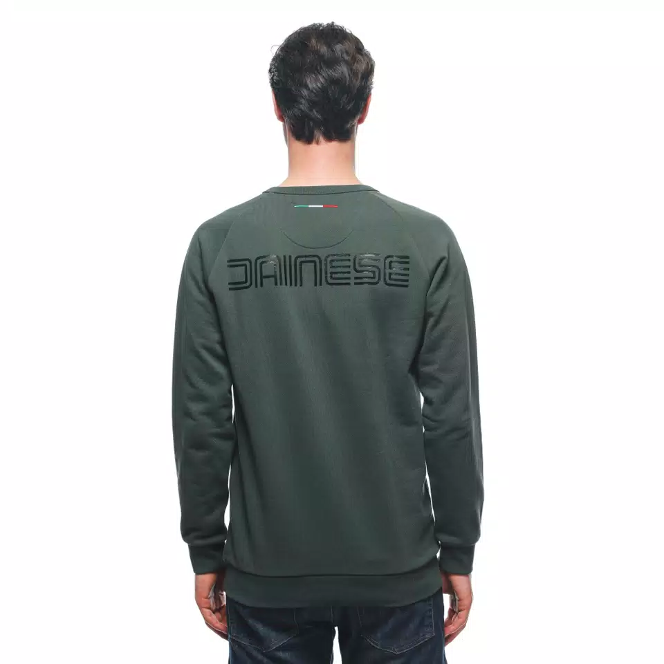 Long Sleeves Dainese CONTRAST SWEATSHIRT Melange Black For