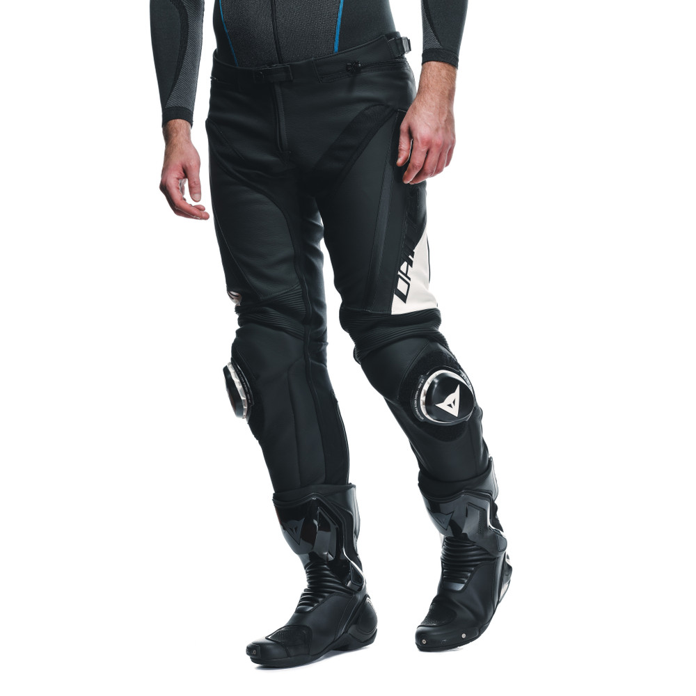 delta-4-men-leather-motorcycle-pants-black-white image number 4