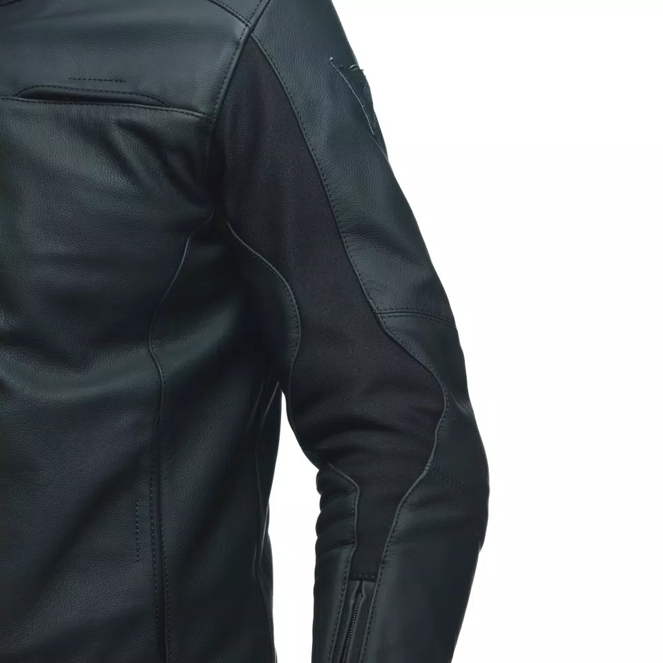 RAZON 2 - MEN'S MOTORCYCLE LEATHER JACKET - BLACK - 14