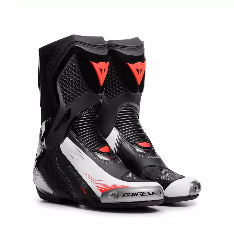 TORQUE 4 - WOMEN'S RACING AND ROAD BOOTS - BLACK/WHITE/RED-FLUO - 1