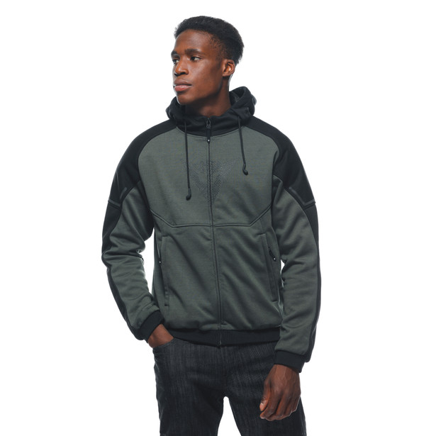 daemon-x-safety-hoodie-giacca-moto-in-tessuto-uomo-green-black image number 5