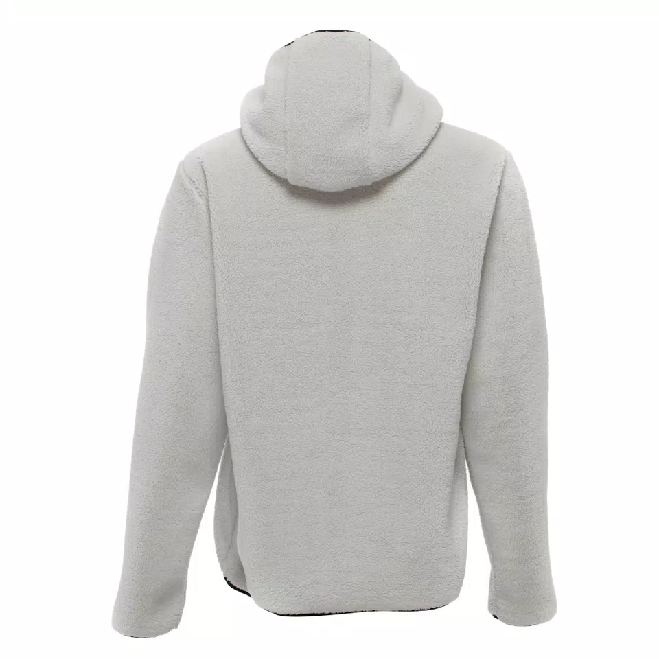 TEDDY - JACKET WITH HOOD AND FULL ZIPPER  - LIGHTGREY - 2