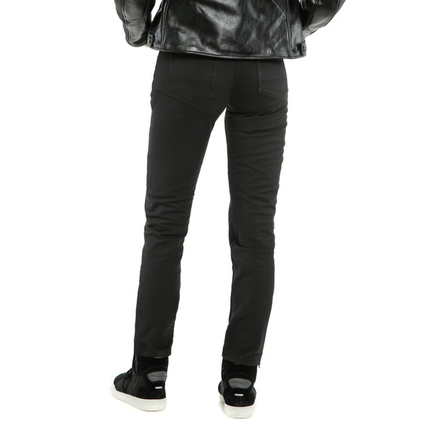 classic-slim-pantaloni-moto-in-tessuto-donna-black image number 5