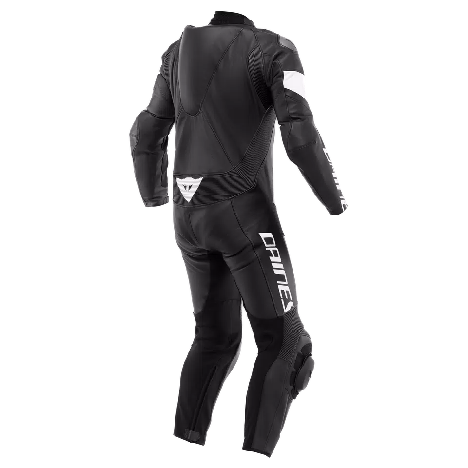 TOSA - MEN'S 1-PIECE MOTORCYCLE PERFORATED LEATHER SUIT - BLACK/BLACK/WHITE - 2