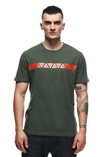 dainese-t-shirt-stripes-climbing-ivy-fluo-red image number 2