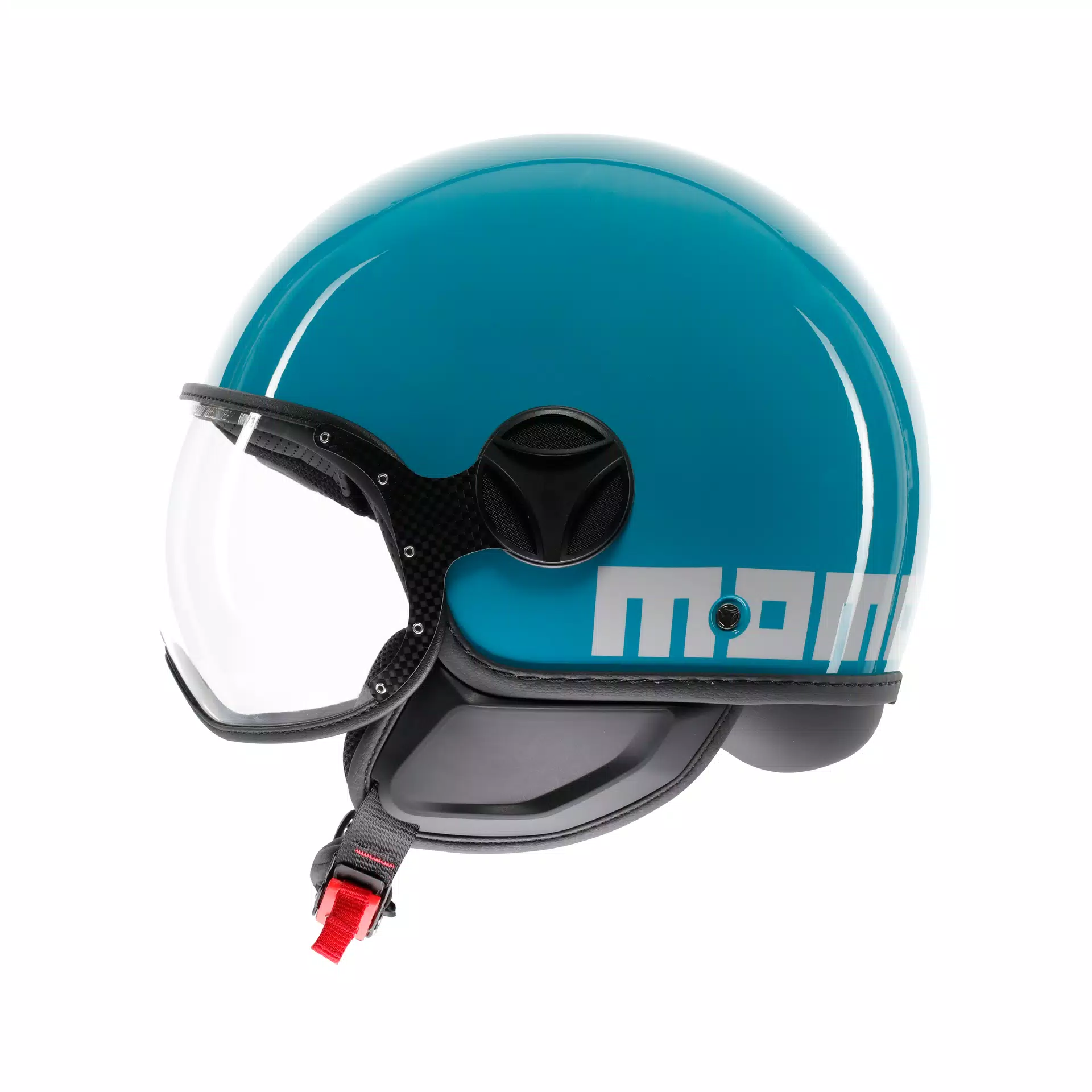 MOMODESIGN FGTR CLASSIC CANDY LAGO BLU / BIANCO - CASCO JET CON VISIERA E2206
