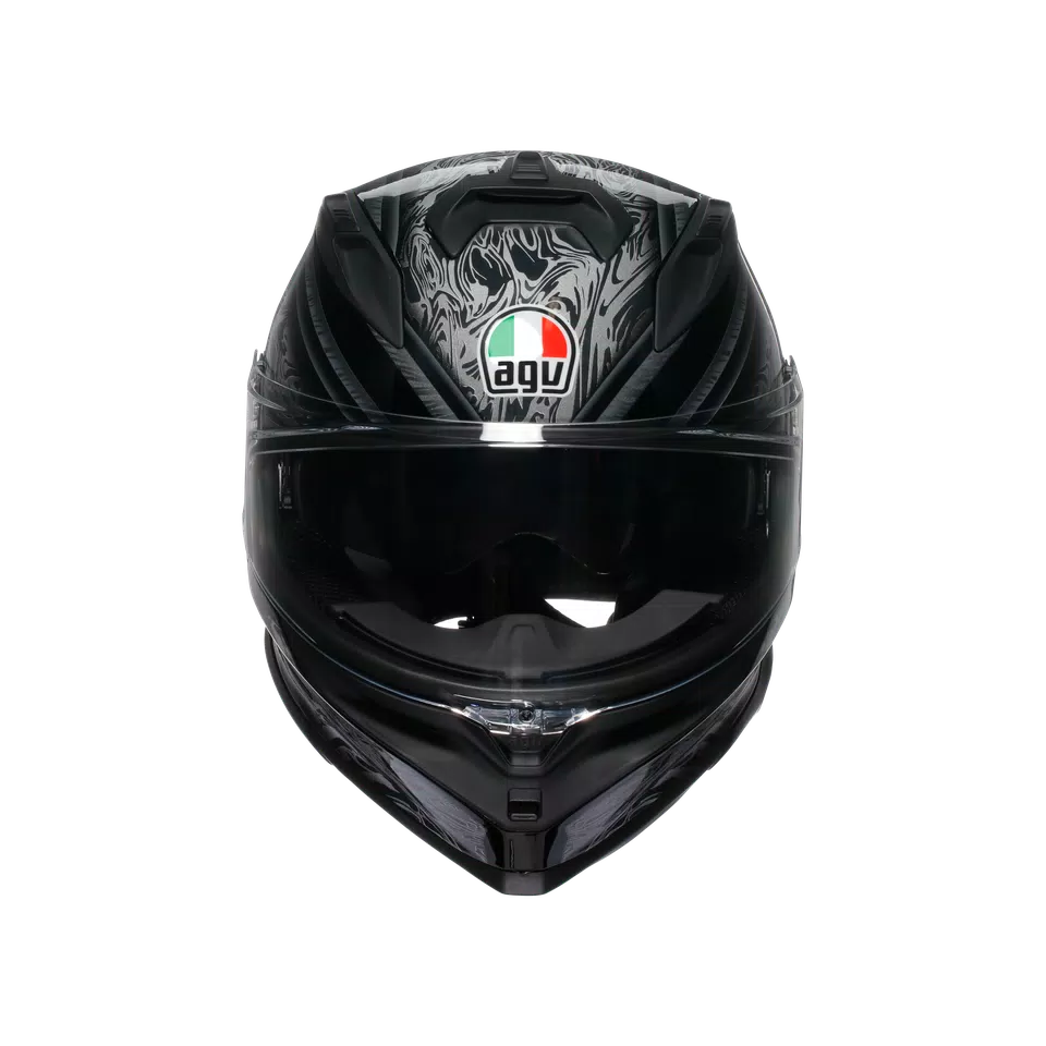 K7 MPLK DAMASCUS BLACK/SILVER - MOTORBIKE FULL FACE HELMET DOT (E2206) -  - 2