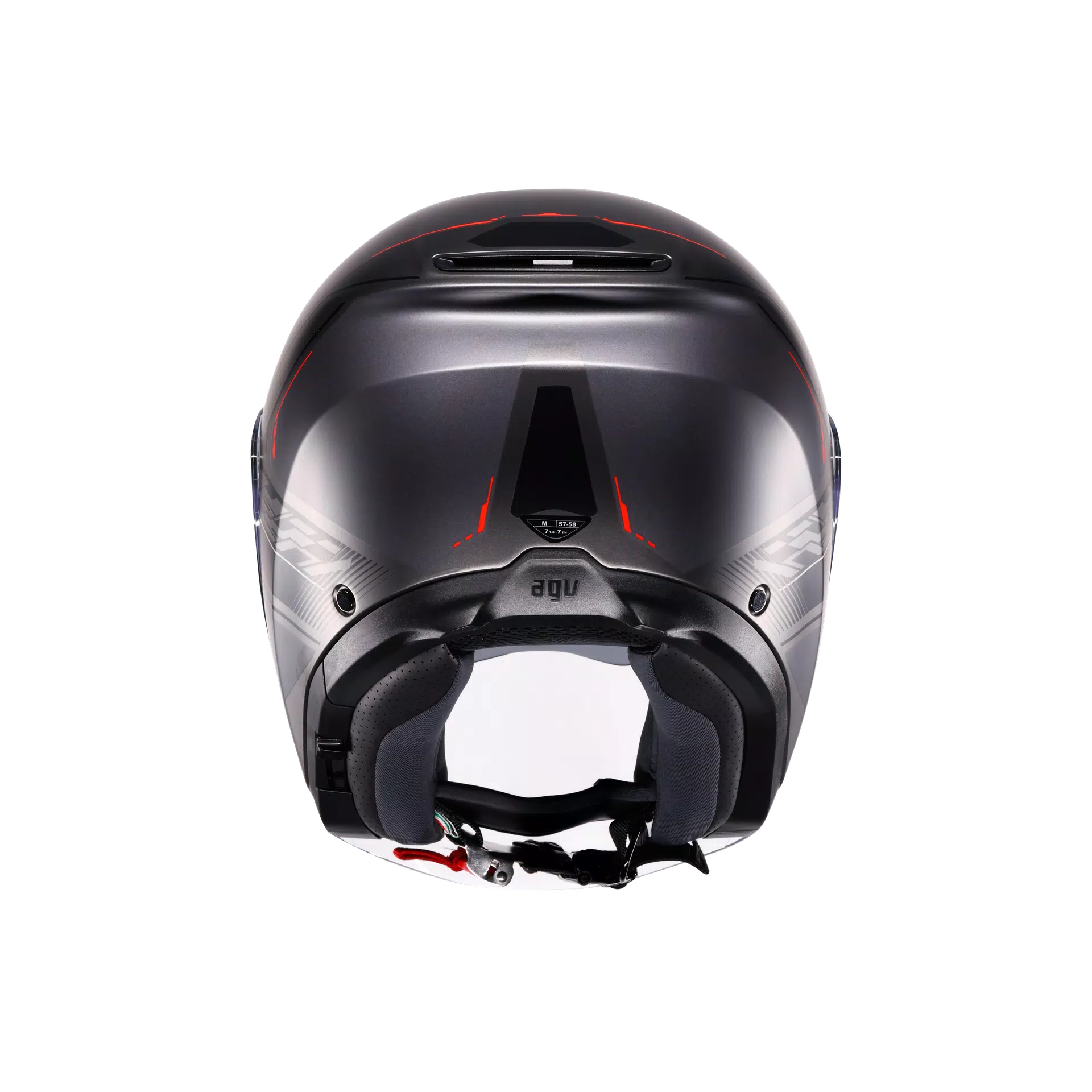 IRIDES AGV E2206 - ZAGABRIA MATT GUNMETAL/RED