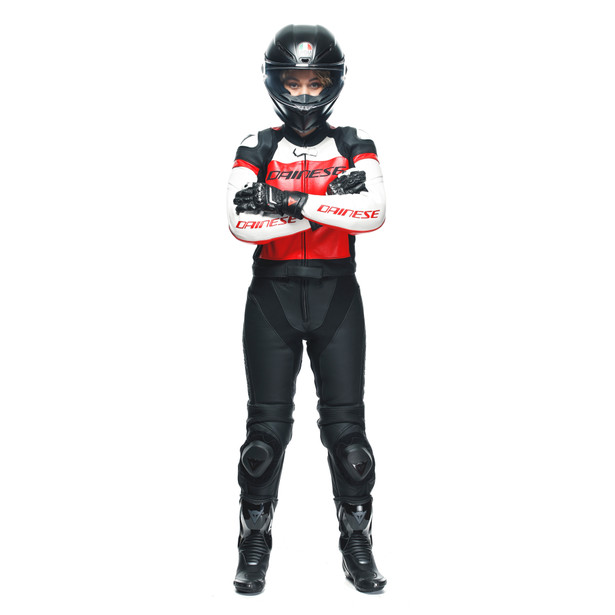 mirage-lady-leather-2pcs-suit-black-lava-red-white image number 25