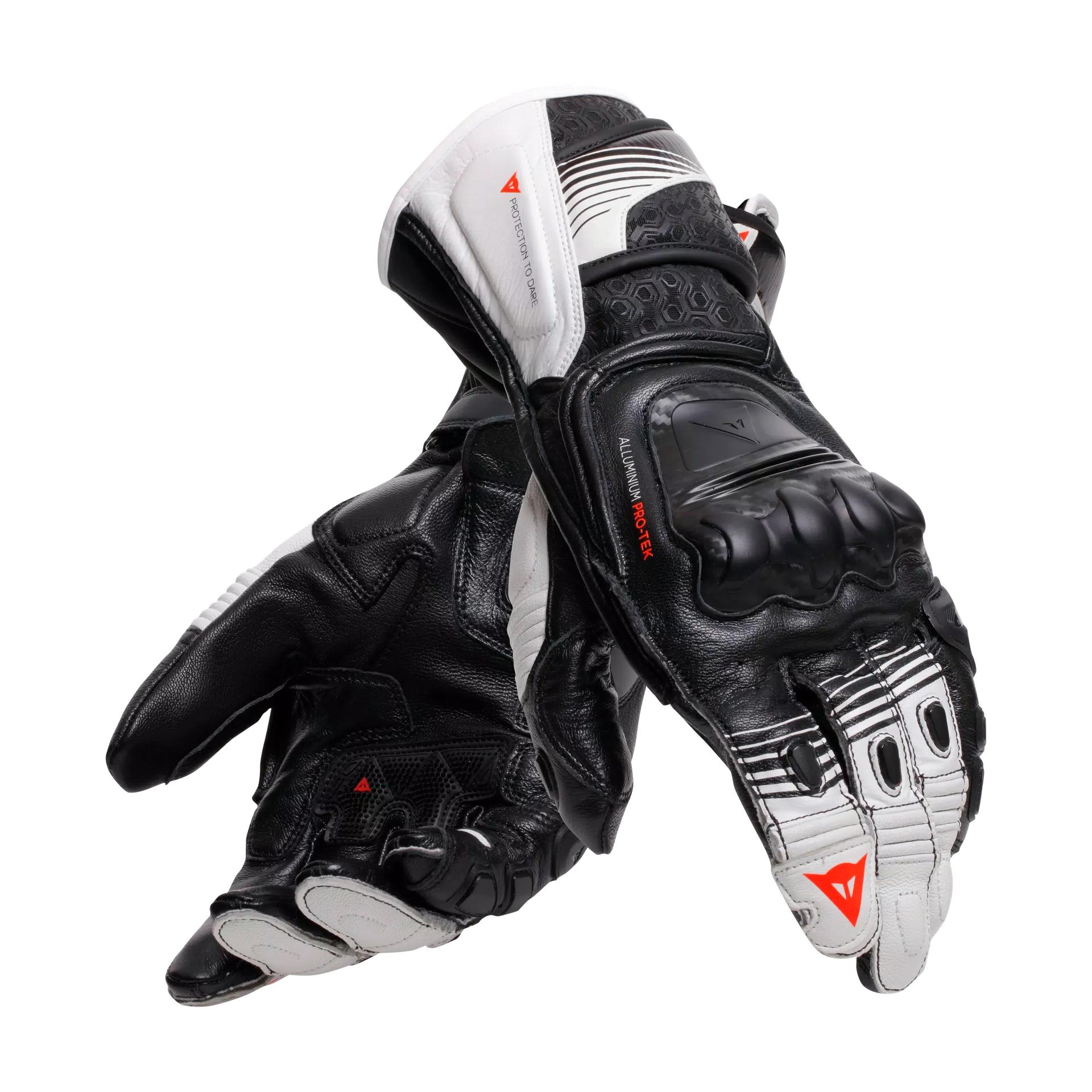 Dainese Racing Gloves L ホワイト/レッド/ブラック FIERO - LEATHER RACING MOTORCYCLE GLOVES | BLACK/WHITE/RED-FLUO