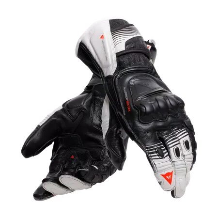 FIERO - MOTORRAD-RENNHANDSCHUH AUS LEDER - BLACK/WHITE/RED-FLUO - 5
