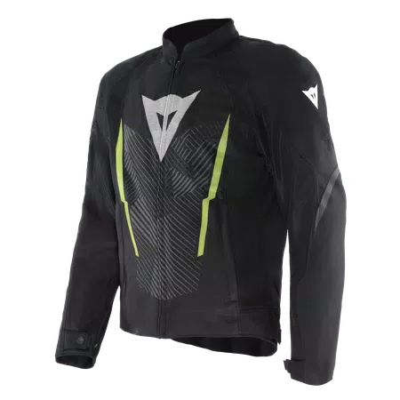 HEROSPHERE AIR TEX - MEN'S MOTORCYCLE JACKET IN FABRIC - BLACK/WHITE/YELLOW-FLUO - 1