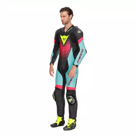 LAGUNA SECA 6 - GEPIERCEERD ÉÉNDELIG LEREN RACEPAK - BLACK/WATER/FUXIA - 4