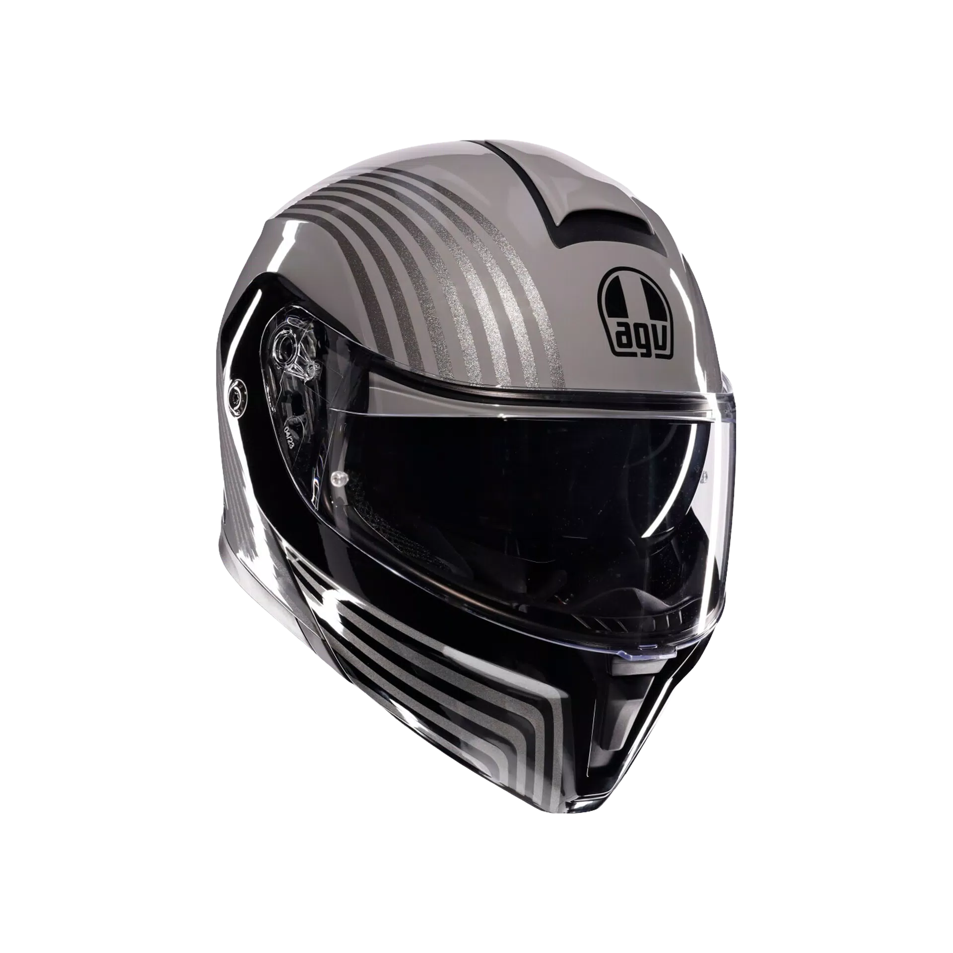 STREETMODULAR ISEO GREY/BLACK - MOTORBIKE FLIP UP HELMET E2206