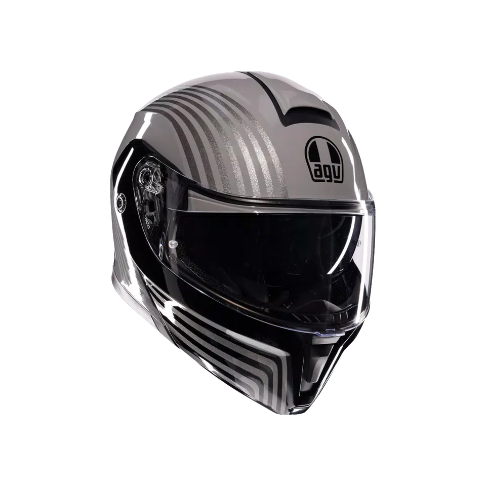STREETMODULAR ISEO GREY/BLACK - MOTORBIKE FLIP UP HELMET E2206 -  - 1