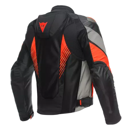 SUPER RIDER 2 ABSOLUTESHELL™ - MEN'S WATERPROOF MOTORCYCLE JACKET - BLACK/DARK-GULL-GRAY/FLUO-RED - 2