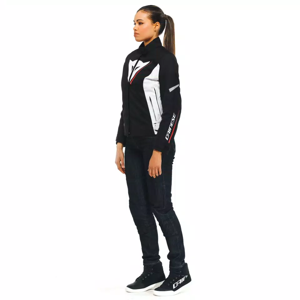 VELOCE D-DRY®- WOMEN'S WATERPROOF MOTORCYCLE JACKET - BLACK/WHITE/LAVA-RED - 4