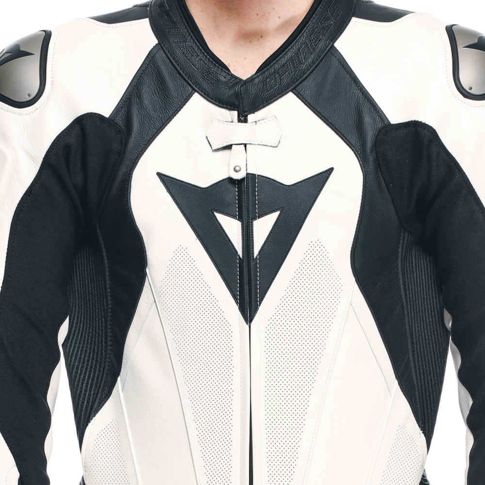 laguna-seca-5-combinaison-moto-racing-en-cuir-une-pi-ce-homme-white-black image number 9