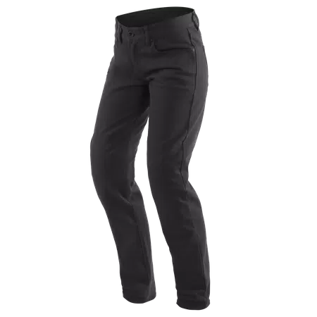 CASUAL SLIM - WOMEN'S MOTORCYCLE PANTS IN FABRIC - BLACK - 1