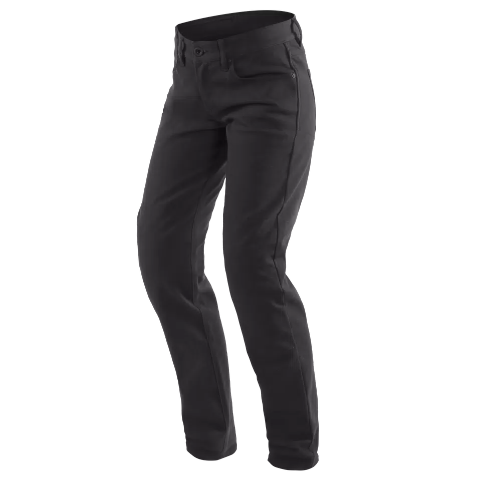 CASUAL SLIM - WOMEN'S MOTORCYCLE PANTS IN FABRIC - BLACK - 1