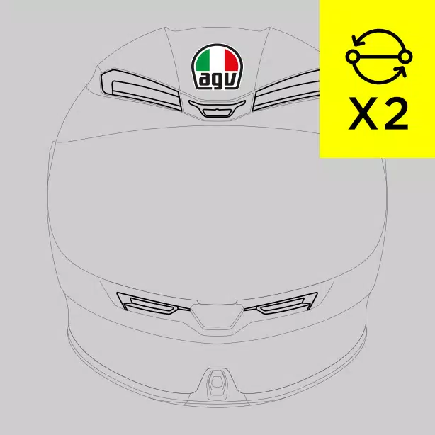 Replacement of the vents SPORT helmets (frontal/top)