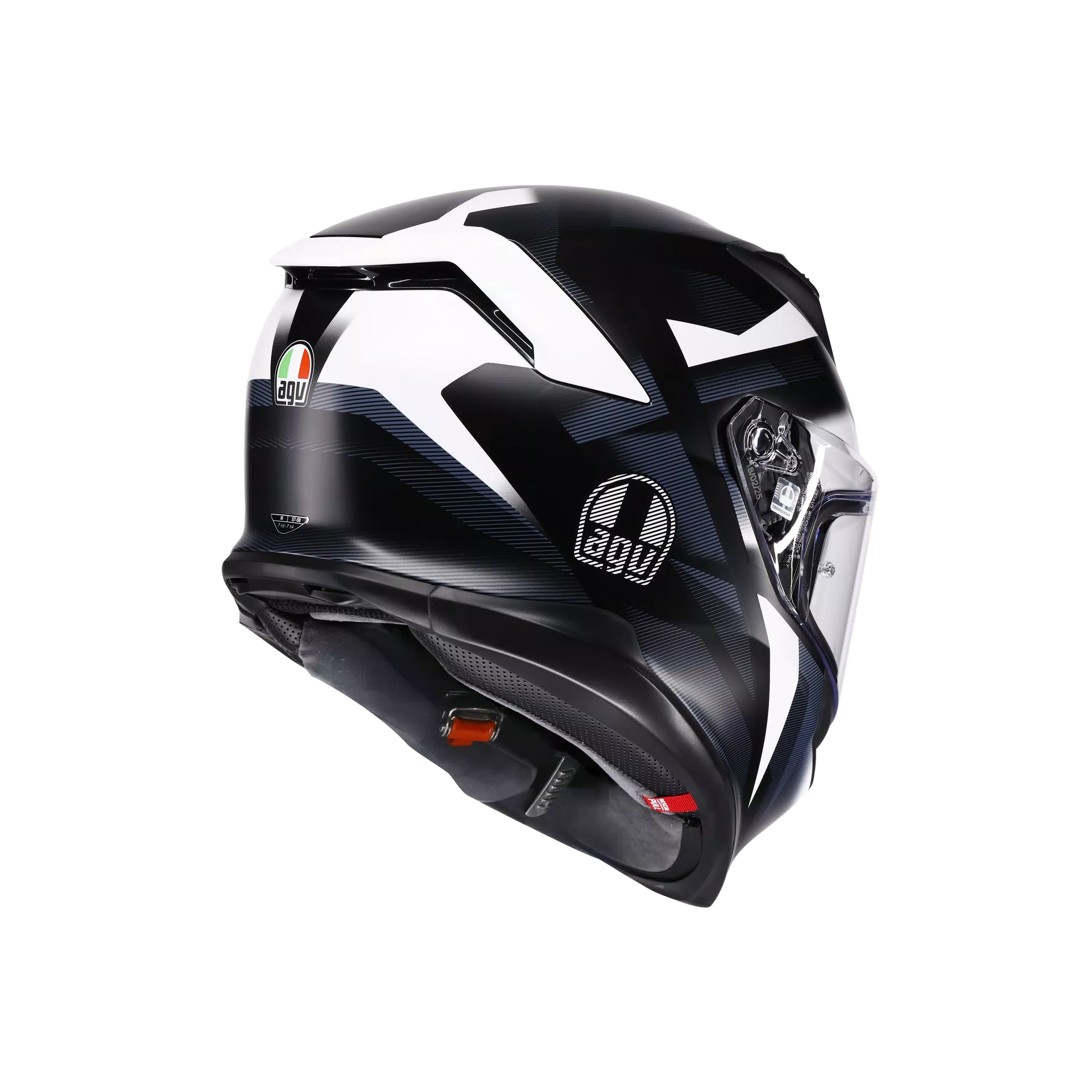 K7 MPLK GLIMPSE MATT BLACK/WHITE - CASCO MOTO INTEGRALE E2206