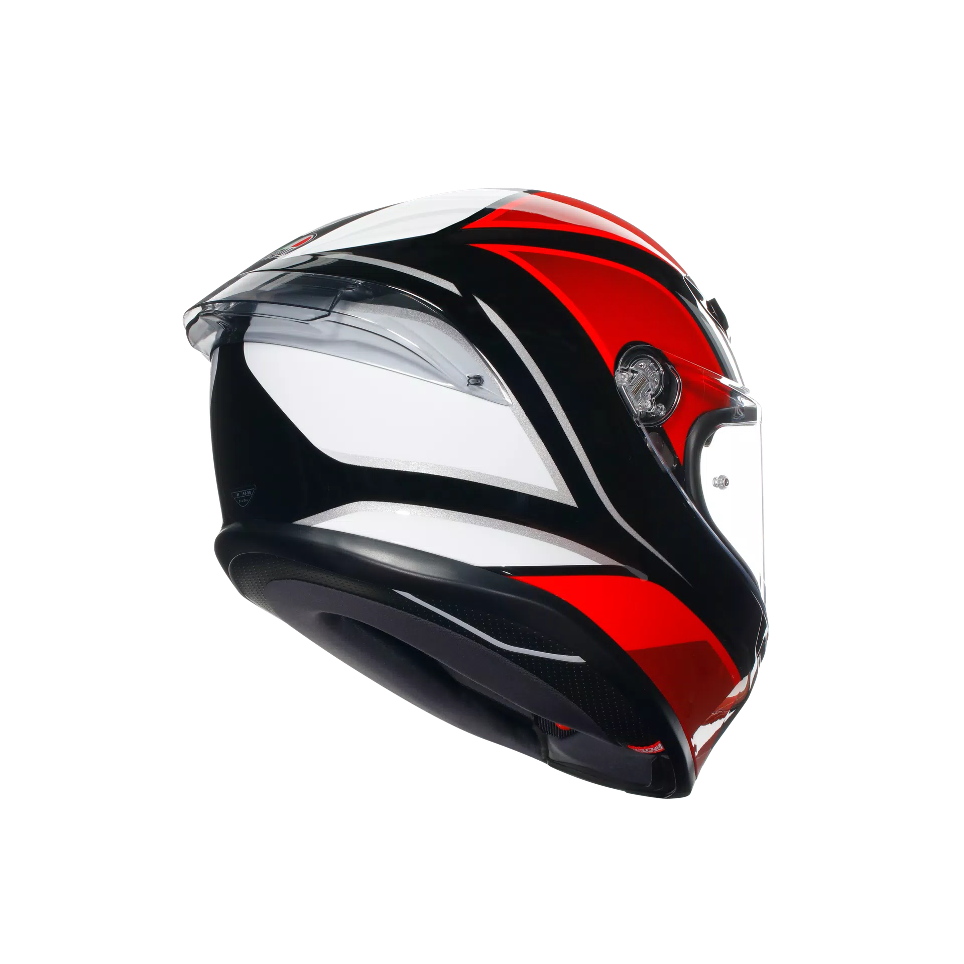 K6 S HYPHEN BLACK/RED/WHITE - CASCO MOTO INTEGRALE E2206