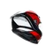 K6 S HYPHEN BLACK/RED/WHITE - CASCO MOTO INTEGRALE E2206